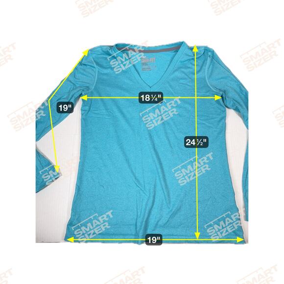 Nike Dri Fit Long Sleeve Shirt Women's‎ V-Neck Running Workout Size Small Lot/ 2 - Picture 6 of 6